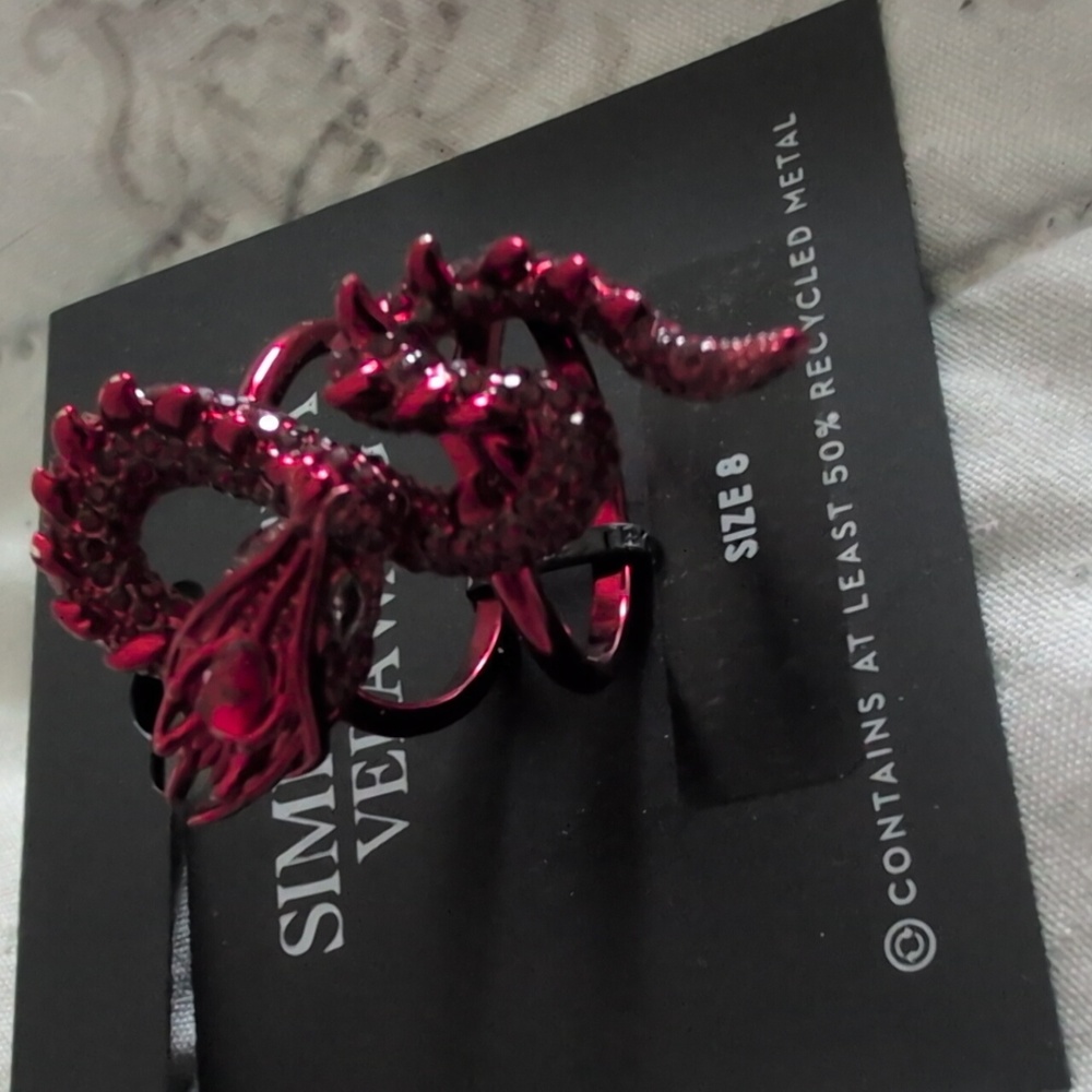 Simply Vera Vera Wang Red Tone Dragon Ring - Picture 4 of 4